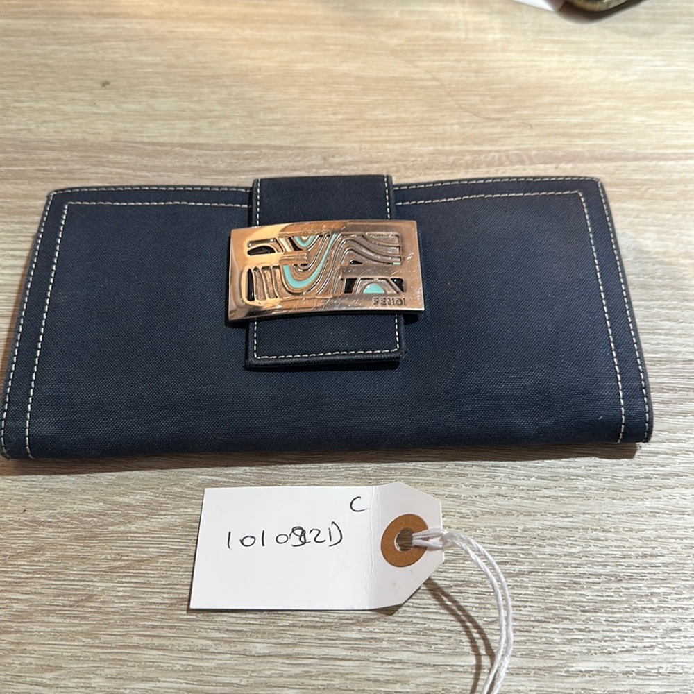 Fendi navy blue wallet